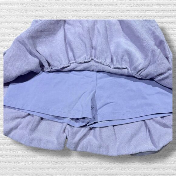 Love + Grow Lavender Knit Ruffle Skort with Built-In Shorts Size 10/12 Girls - Picture 3 of 7
